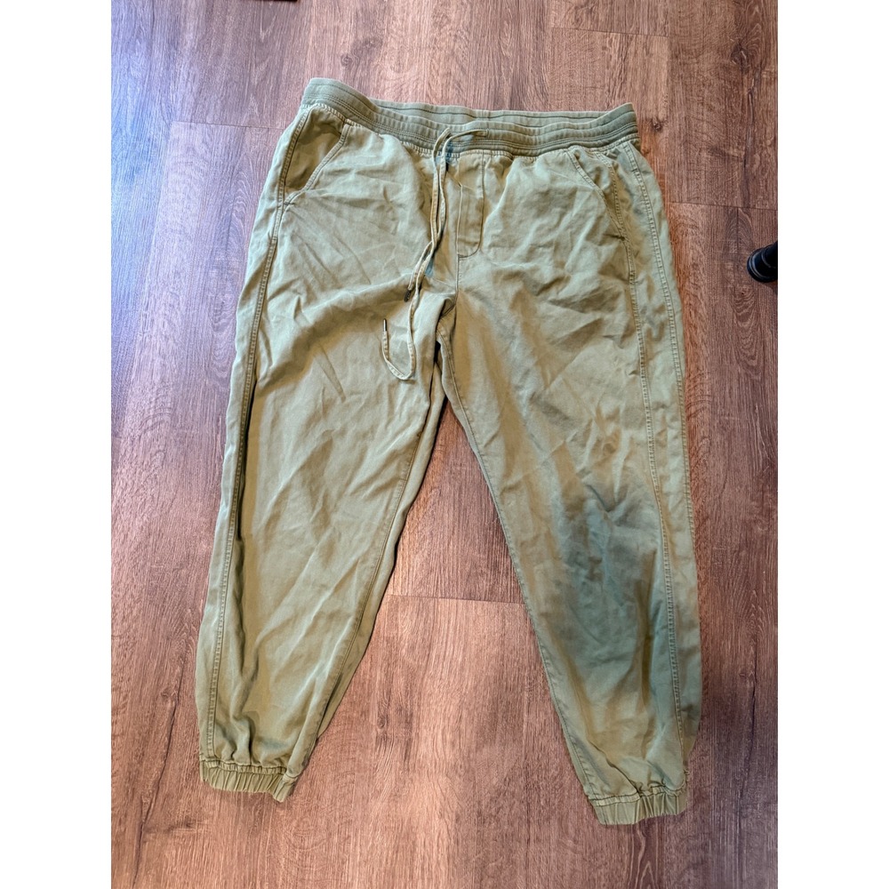 GAP Women Olive Green Utility Joggers Elastic Waist XL Drawstring Cargo Pants